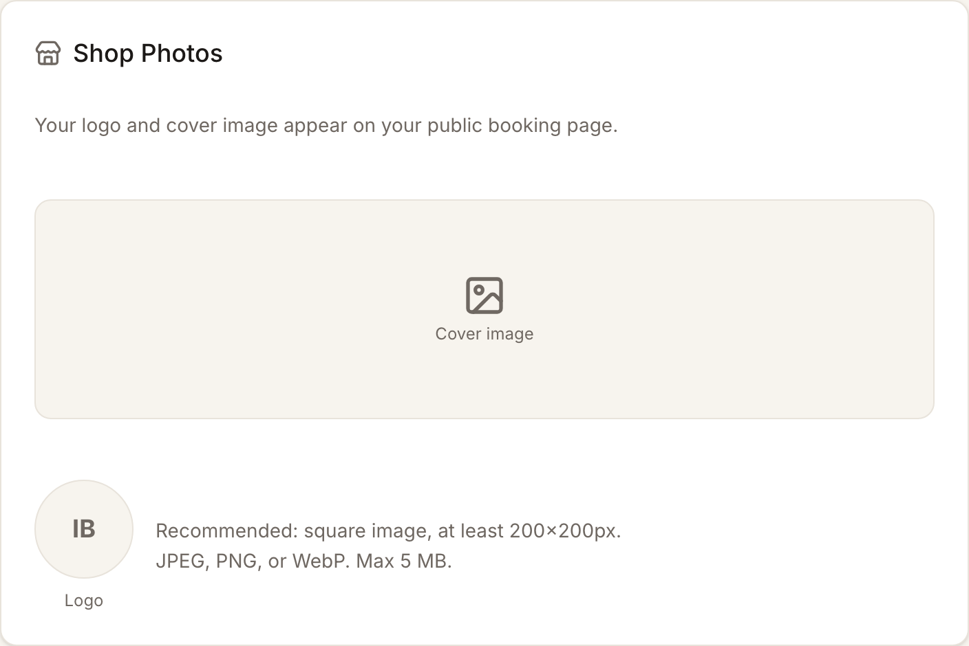 Adding your logo and cover photo
